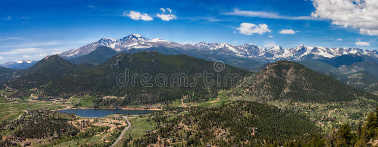 美国科罗拉多州落基山脉全景