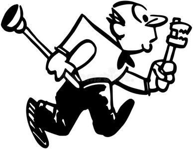 急急忙忙的水管工照片