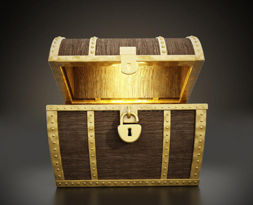 宝箱金灿灿的宝箱充满宝藏的藏宝箱宝箱关闭和打开的宝箱打开单独的