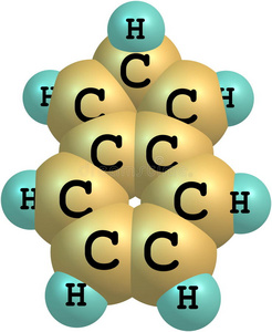 白色背景下2h茚的分子结构