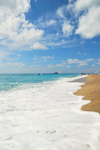 白浪夏日沙滩