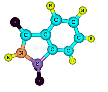 糖精白色背景下糖精的分子结构照片