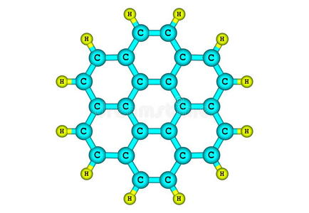 从白色表面分离出的coronene分子结构