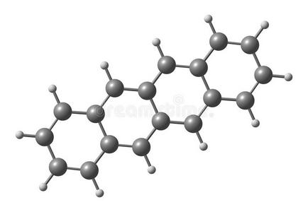 萘四烯分子结构的白色分离