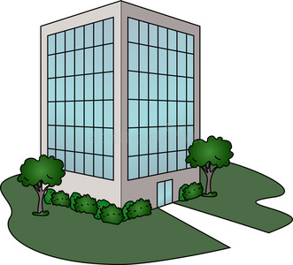 办公楼矢量图片-办公楼矢量素材-办公楼矢量插画-摄图新视界