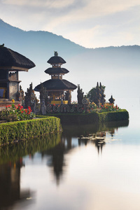 建筑学 巴厘岛 美丽的 地标 印度教 风景 早晨 自然 亚洲