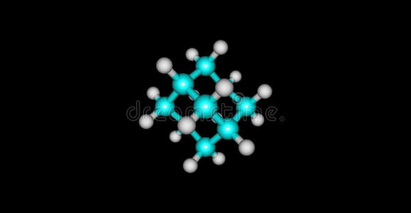 金刚烷黑膜上分离的金刚烷分子模型照片