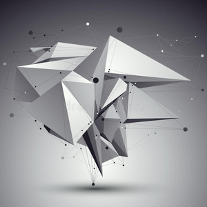 惯性矩现代科技黑白时尚结构,抽象空间背景与连接线.照片