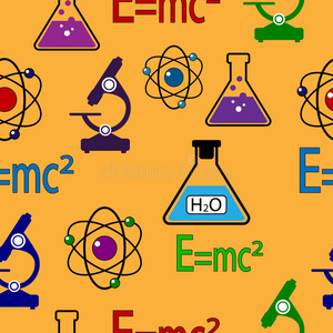 科学无缝图案。