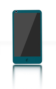 蓝色的手机概念