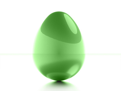 孤立的绿色鸡蛋