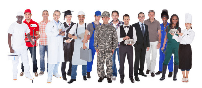 不同职业人群的全长照片