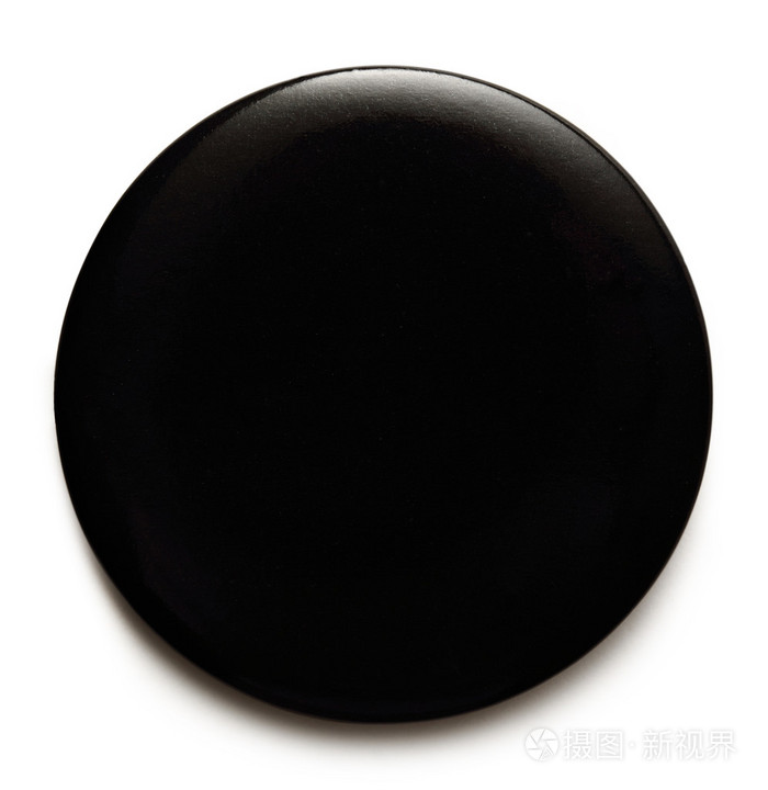 空白的黑色圆形徽章