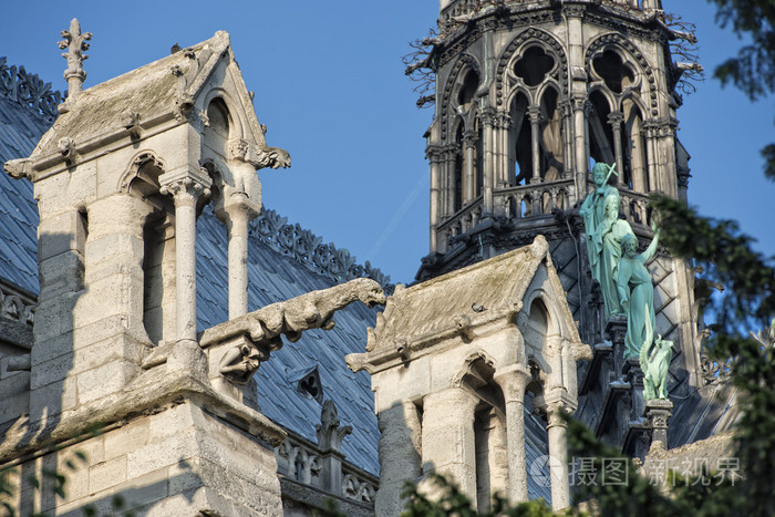 巴黎圣母院巴黎雕像和石像鬼