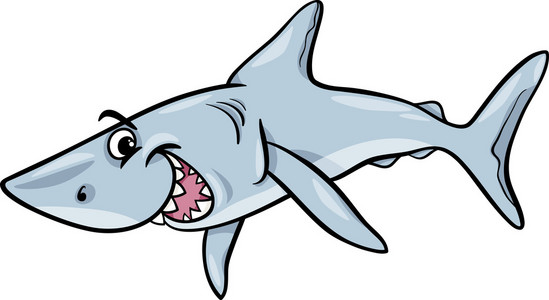 鲨鱼动物卡通插图