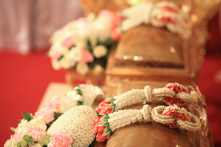 泰式婚礼仪式的泰国花环