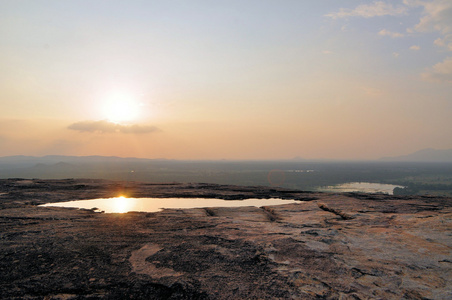 在 pidurungala 岩石，斯里兰卡的乡村景观