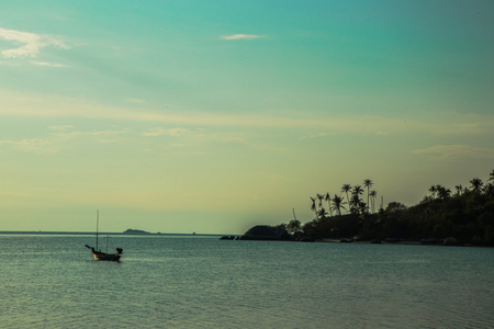 在 koh pangan 日落