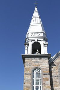 尖塔和教堂的钟楼