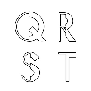 字母的字体 q r s 和 t