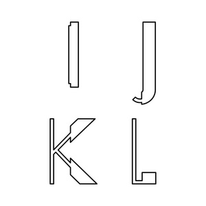 字母的字体我 j k 和 l