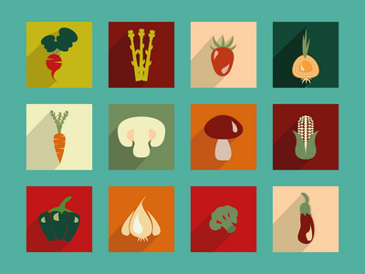 蔬菜图标集图
