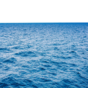 清澈碧蓝的海水和白色文本的空间