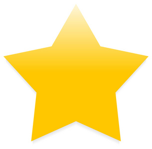 黄色星级矢量插图单个星形图标 星级评级矢量图照片