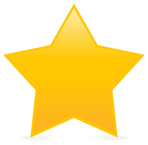 黄色星级矢量插图单个星形图标 星级评级矢量图