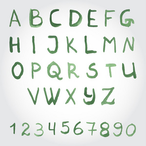 绿颜色的字母表