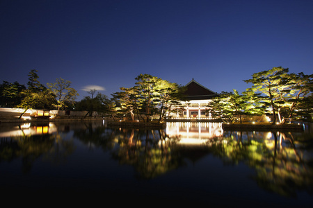 韩国景福宫的夜景