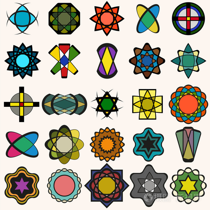 抽象矢量设计元素集合