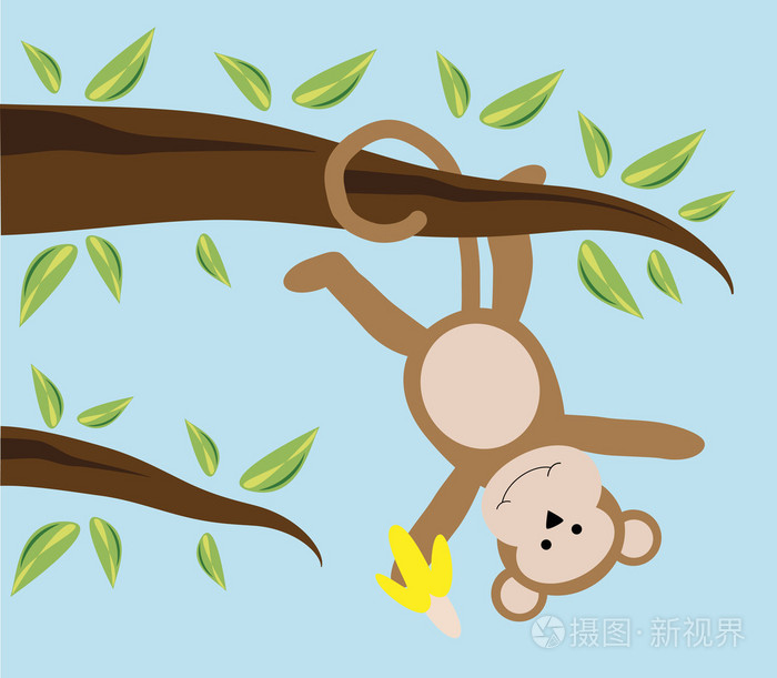 猴子在树上荡秋千
