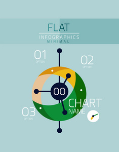 矢量平面设计图表概念