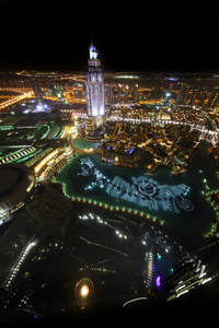 迪拜市中心的美丽城市景观