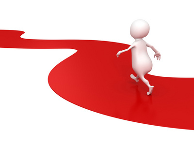 道路向前3d 的人向前走在道路上的方式照片