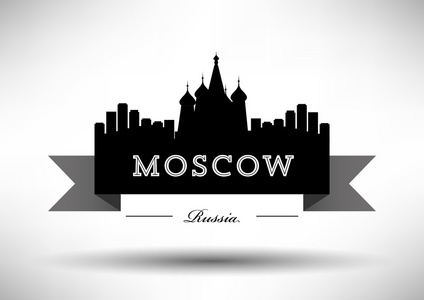 莫斯科市的版式设计图片