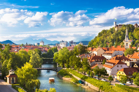 卢布尔雅那，斯洛文尼亚，欧洲的全景