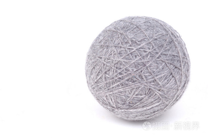 灰色毛线球