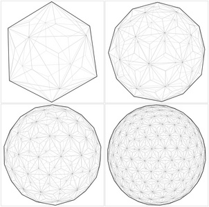 从正二十面体球球体行向量