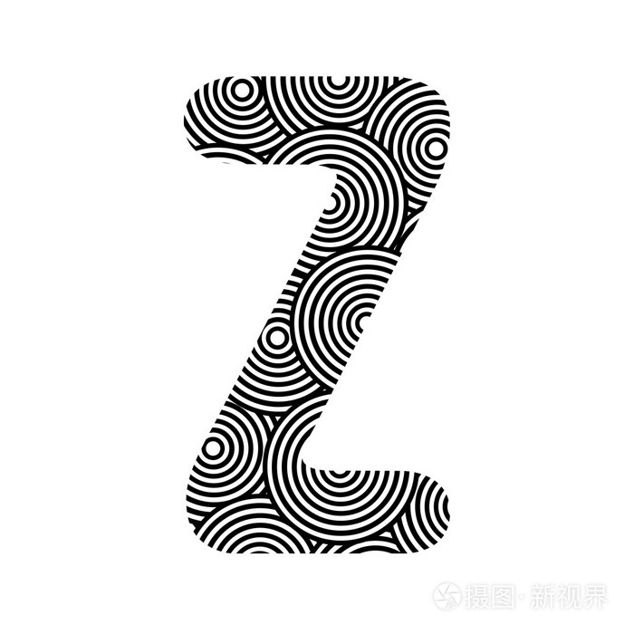 圆圈图案字母z