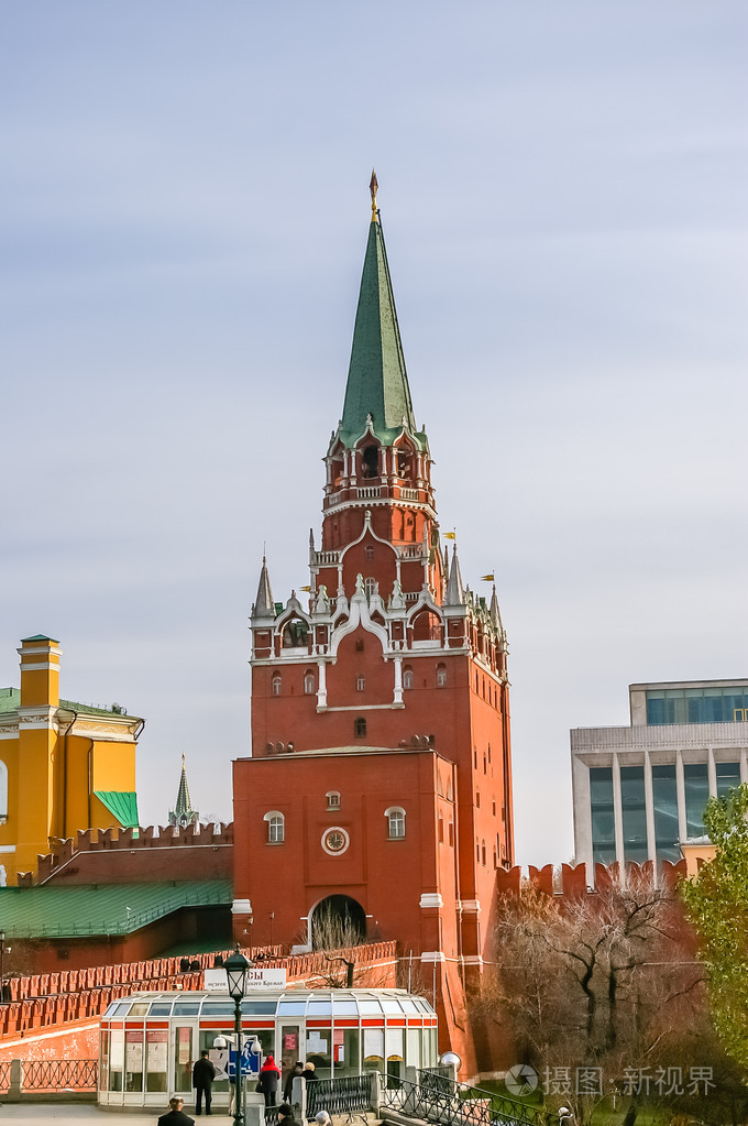 在莫斯科的克里姆林宫城堡中查看