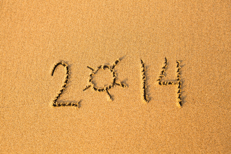 2014 年   写在沙上海滩纹理