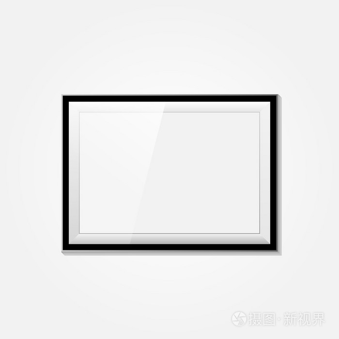 在白色背景上的现实空白帧