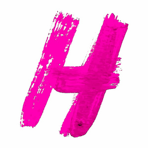 h粉红色手写的信