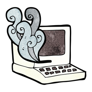 漫画卡通旧计算机图片