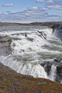 在冰岛 gulfoss 瀑布