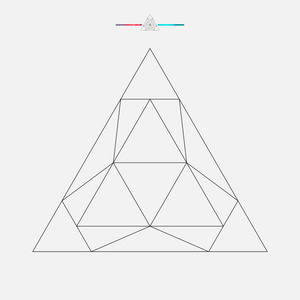 几何形状矢量三角形隔离线元素，矢量图
