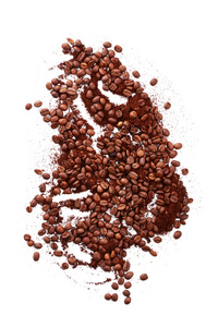 研磨咖啡的咖啡豆