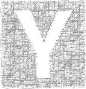手绘字体字母 y